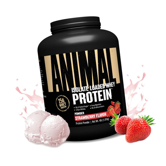 Animal Whey Isolate Protein Powder, 25G High Protein | Strawberry 4LB