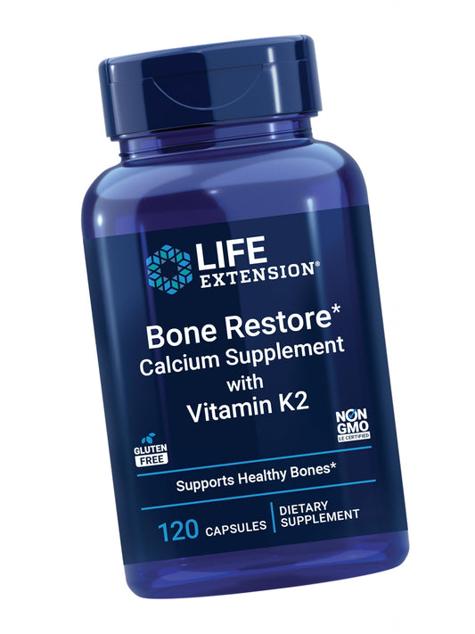 Life Extension Bone Restore with Vitamin K2, Strong Bones, 120 Capsules