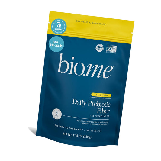 Bio.me Daily Prebiotic Fiber with Electrolytes - Lemonade, 30 Servings