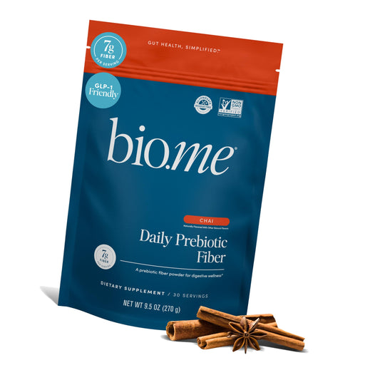Bio.me Daily Prebiotic Fiber Powder - Chai, 30 Servings