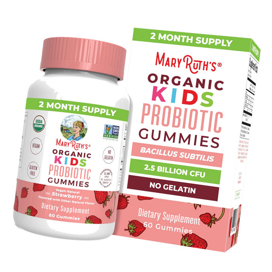 MaryRuth Organics Kids Probiotics for Digestive Health | USDA Probiotic Gummies | 2 Month Supply | Kids Probiotics | Immune Support | Gut Health Supplement | Vegan | Non-GMO | Gluten Free | 60 Count