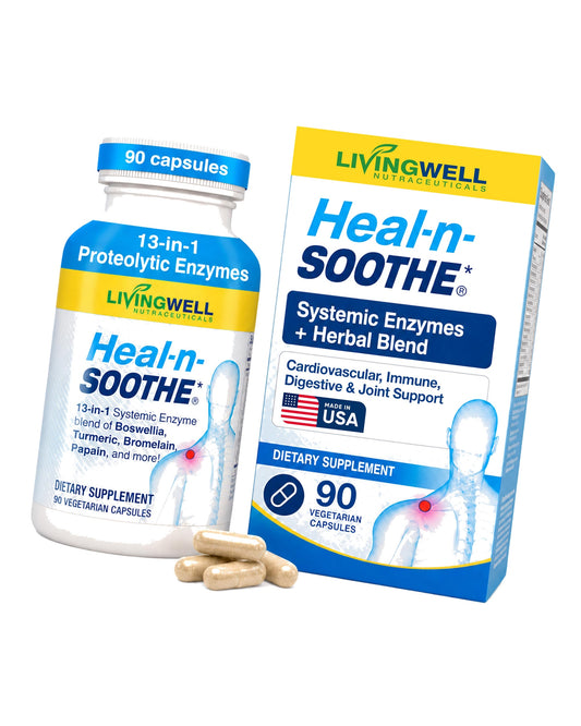 HEAL-N-SOOTHE Proteolytic Systemic Enzymes for Joints - 90 Count (1 Pack)