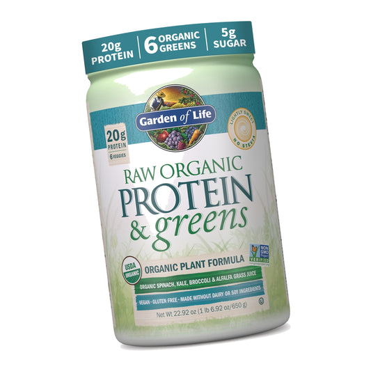 Garden of Life Raw Organic Protein & Greens, Lightly Sweet, 20 Servings