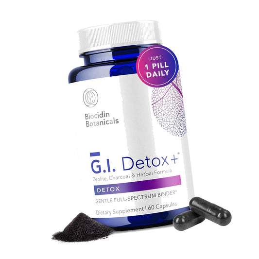 Biocidin GI Detox+ Binder Supplement, Toxins Cleanse Support, 60 Count