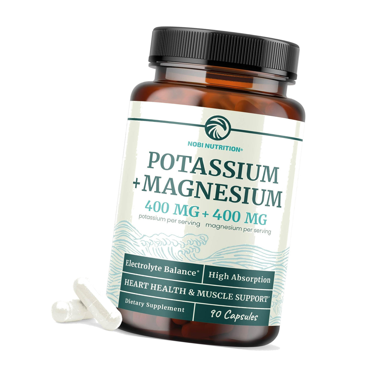 Potassium Magnesium Supplement, High Strength Heart Health & Muscle Support
