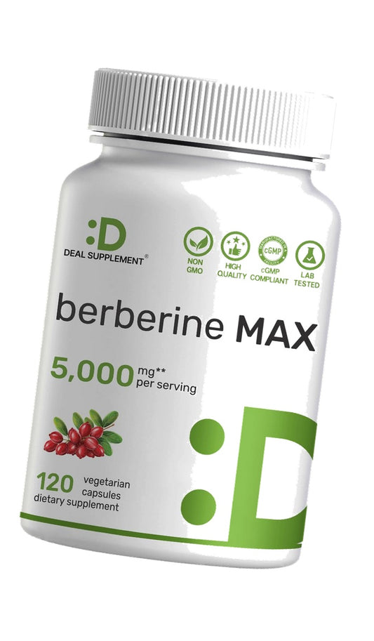 DEAL SUPPLEMENT Berberine MAX 5,000mg** 120 Capsules