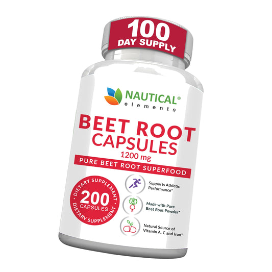 Beet Root Capsules - 1200mg Per Serving - 200 Beet Root Powder Capsules
