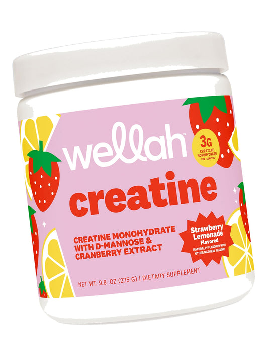 Wellah Creatine for Women (Strawberry Lemonade) 50 Servings