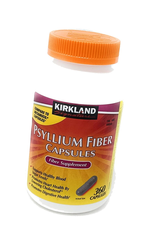 Fiber Capsules Kirkland Therapy for Regularity/Fiber Supplement, 360 capsules - Compare to the Active Ingredient in Metamucil Capsules