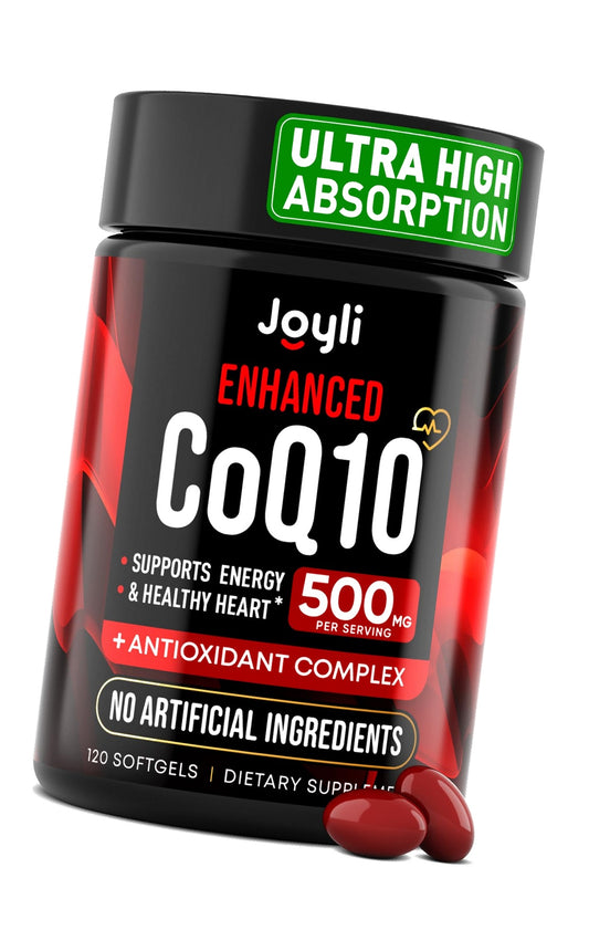 High Absorption CoQ10 500MG - Co Q 10 Supplement 120 Softgels for Heart Health&Energy Production - Enhanced CoQ10 Nutritional Supplements with Coenzyme Q10 - Alternative to Coq 10 400mg softgels