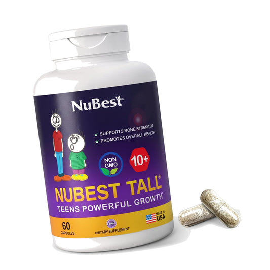 NuBest Tall 10+ Growth Support Vitamins for Kids & Teens, 60 Capsules