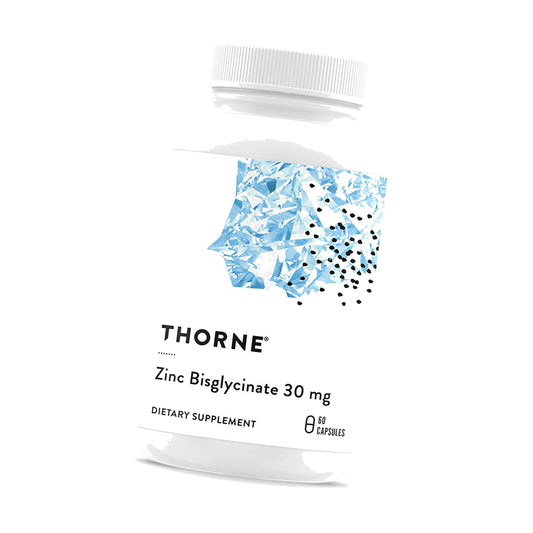 THORNE Zinc Bisglycinate 30 mg, Highly Absorbable Zinc, 60 Capsules