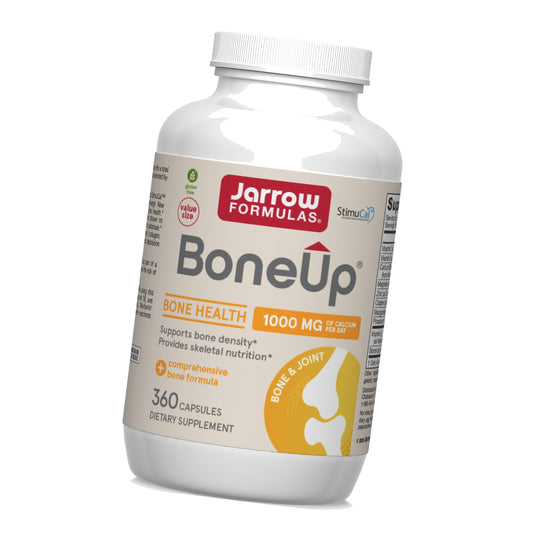Jarrow Formulas BoneUp for Bone Density - Vitamin D3 and K2, Calcium Support, 360 Capsules, Promotes Skeletal Nutrition, Up to 60 Days Supply