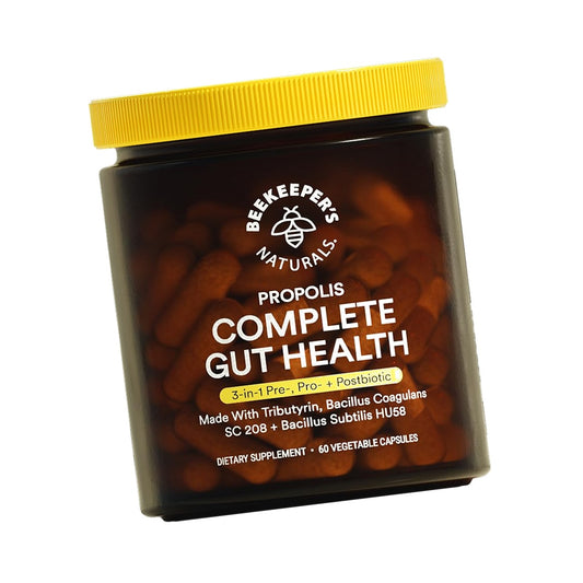 Beekeeper's Naturals Complete Gut Health, 3-in-1 Pre, Post, Probiotics 60ct