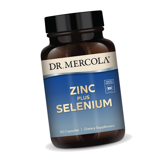 Dr. Mercola Zinc Plus Selenium, Mineral Blend, 90 Capsules (90 Servings)