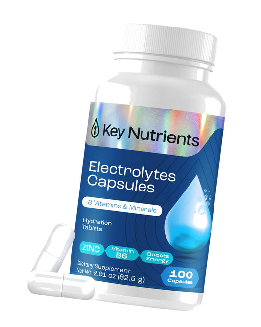 KEY NUTRIENTS Electrolyte Capsules, Sugar Free Electrolytes, 100 Capsules