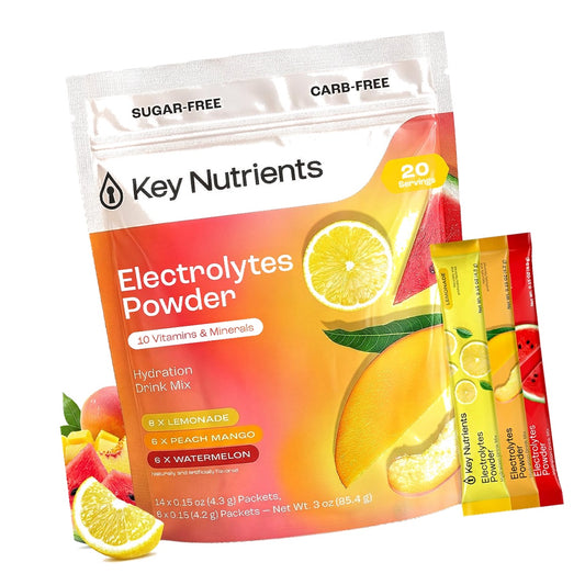 KEY NUTRIENTS Multivitamin Electrolytes Powder Packets, Variety Pack, 20 Ct