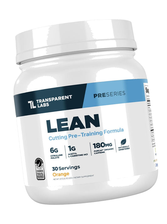 Transparent Labs Lean Pre-Workout - 30 Servings, Orange