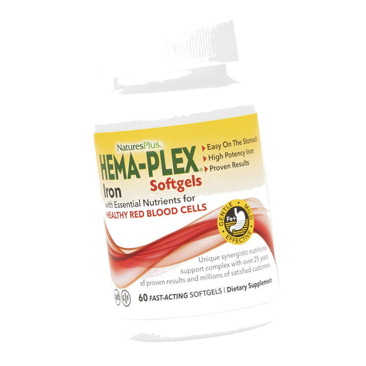 NaturesPlus Hema-Plex Iron - 60 Fast-Acting Softgels