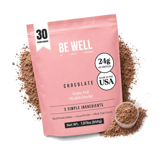 Be Well by Kelly Grass Finished Clean Chocolate Protein Powder Organic