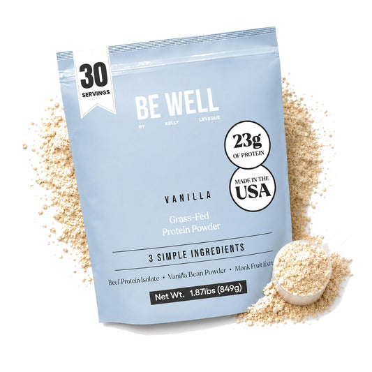 Be Well by Kelly Grass Fed Vanilla Protein Powder Organic