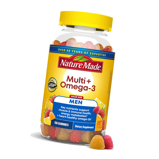 Nature Made Mens Multivitamin Gummies with Omega-3, 150 Count