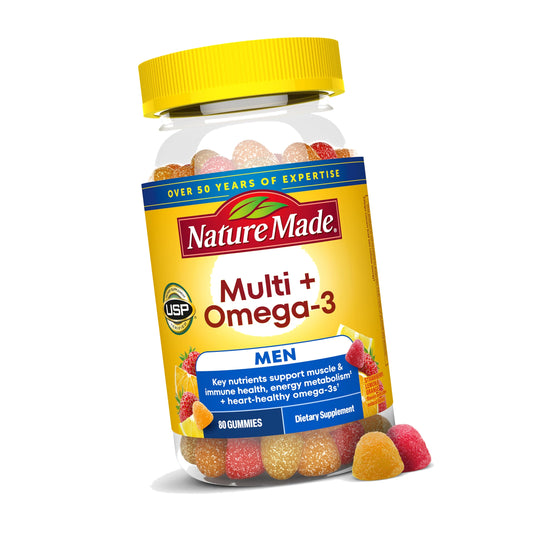 Nature Made Mens Multivitamin Gummies with Omega-3, 80 Count