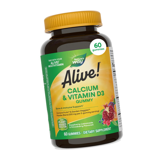 Nature’s Way Alive! Chewable Calcium Gummies with Vitamin D3, 60 ct