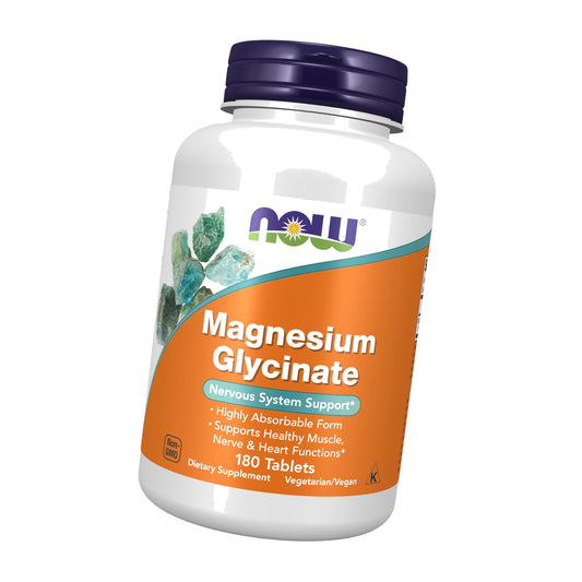 NOW Supplements, Magnesium Glycinate 100 mg, 180 Tabs
