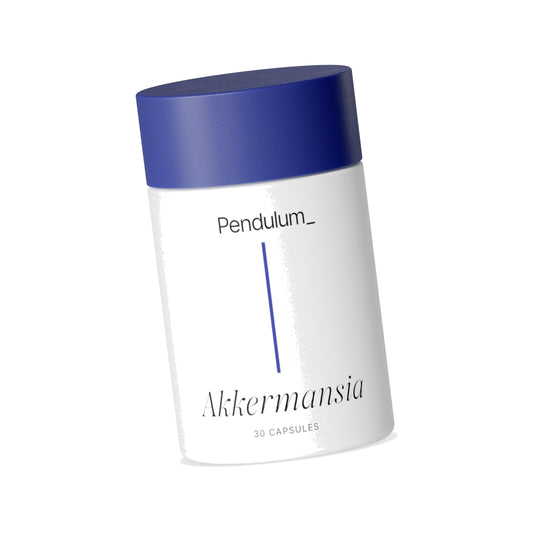 Pendulum Akkermansia Probiotic with Prebiotic Fiber - Increases GLP-1 Production, Delayed Release, Third-Party Tested, 100M AFU Live Strain for Gut Health for Men & Women (30 Capsules, 1-Pack)