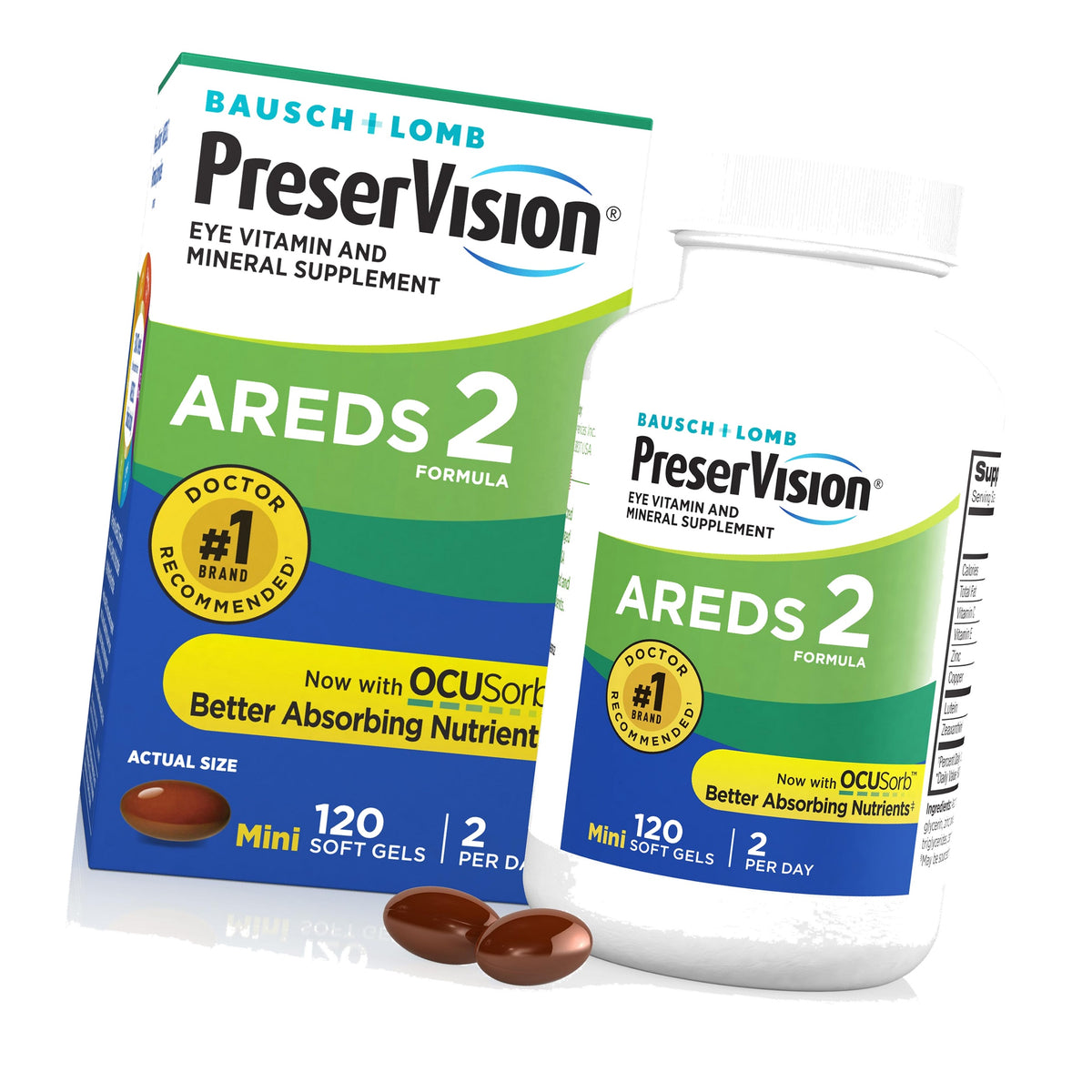 PreserVision AREDS 2 Eye Vitamins Lutein Supplement 120 Softgels