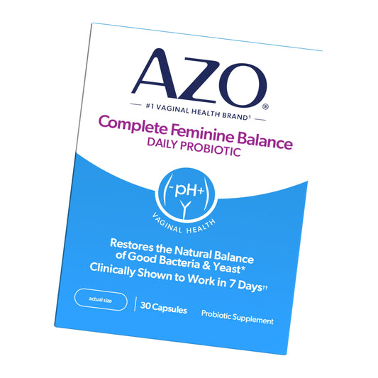 AZO Complete Feminine Balance Daily Vaginal Probiotics for Women, 30 Count