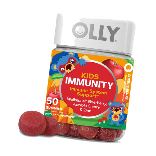 OLLY Kids Immunity, Immune Support Gummy ,* Cherry Berry - 50 Count
