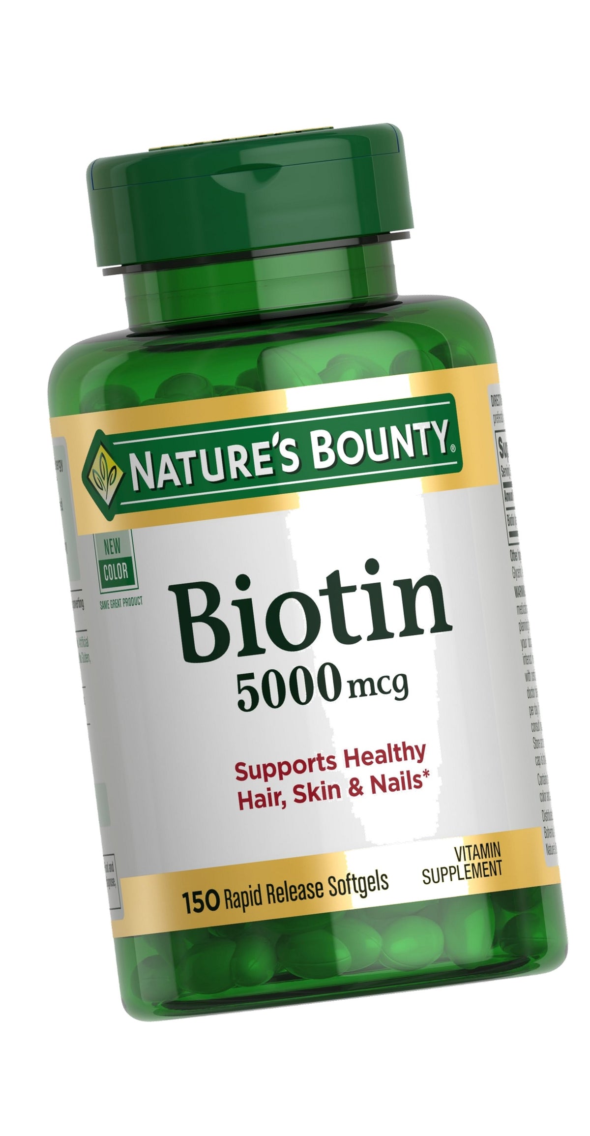 Nature's Bounty Biotin 5000 mcg, 150 Softgels