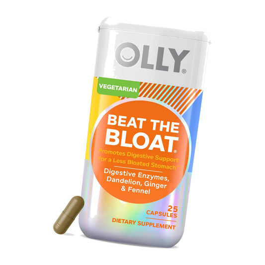 OLLY Beat The Bloat Capsule Supplement, Digestive Support*, 25 Ct