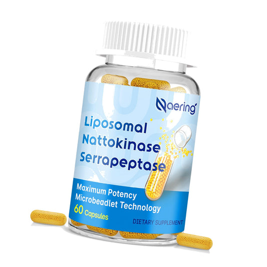 Liposomal Nattokinase 12,000 FU Serrapeptase 360,000 SPU Enzyme Supplement