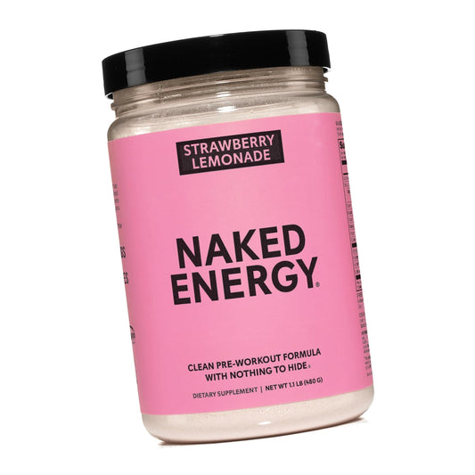 NAKED Strawberry Lemonade Energy - Clean Pre Workout Supplement for Men and Women, NSF Certified, Vegan Friendly, No Added Sweeteners, Colors Or Flavors - 30 Servings