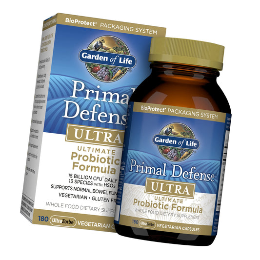 Garden of Life Primal Defense Ultra, 15 Billion CFU Plus HSOs, 180 Capsules