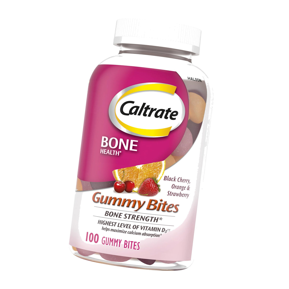 Caltrate Gummy Bites 600 Plus D3 Vitamin D and Calcium Supplement, 100 Ct