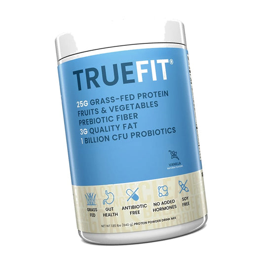 TrueFit Grass-Fed Whey Protein Powder with Fiber for Meal Replacement Shake