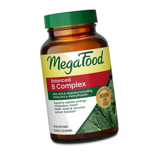 MegaFood Balanced B Complex, Cellular Energy Metabolism Support, 90 Tablets