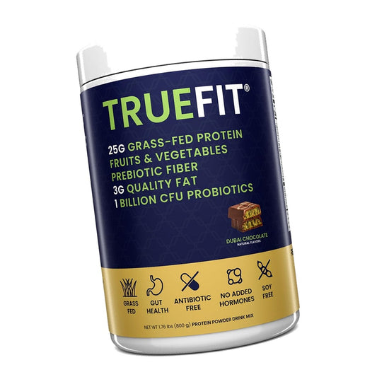 TrueFit Grass-Fed Whey Protein Powder with Fiber for Meal Replacement Shake