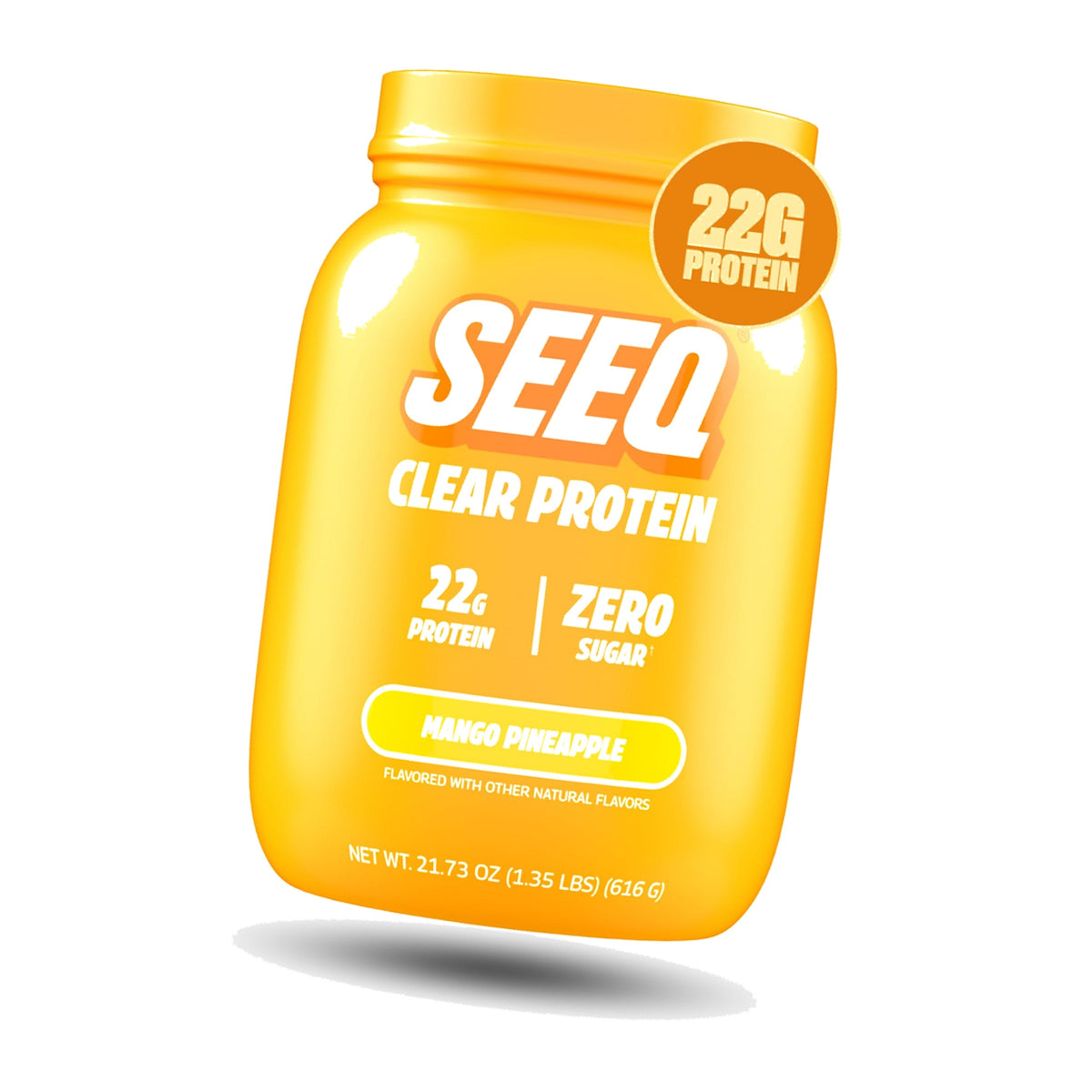 SEEQ Clear Protein Powder - Mango Pineapple - 22 Servings - 22g Clear Whey Protein Isolate - Zero Sugar - 0g Lactose - Allergen Friendly - GLP1 Support - Bone Health - Muscle Post Workout Recovery