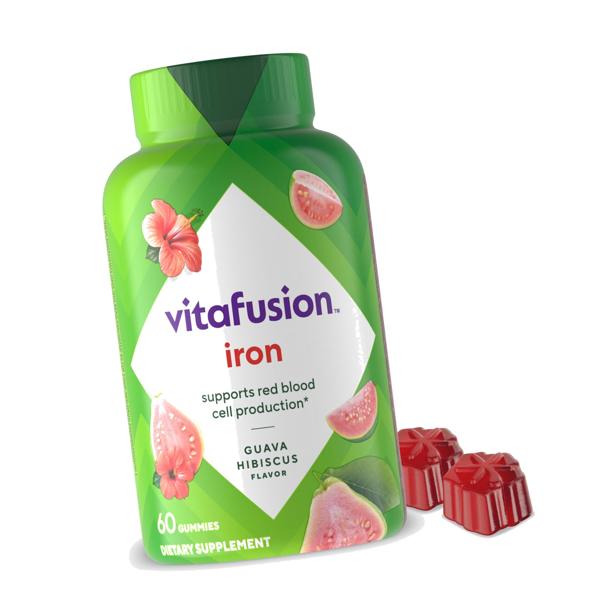 Vitafusion Iron Gummies | 60 Gummies for Adult Women & Men