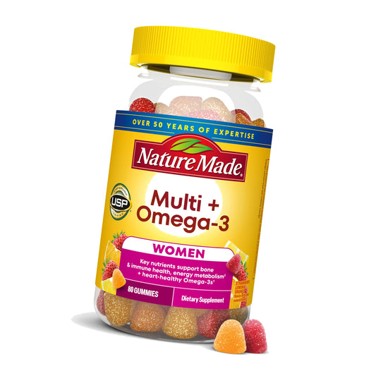 Nature Made Womens Gummy Multivitamins with Omega-3, 80 Gummies