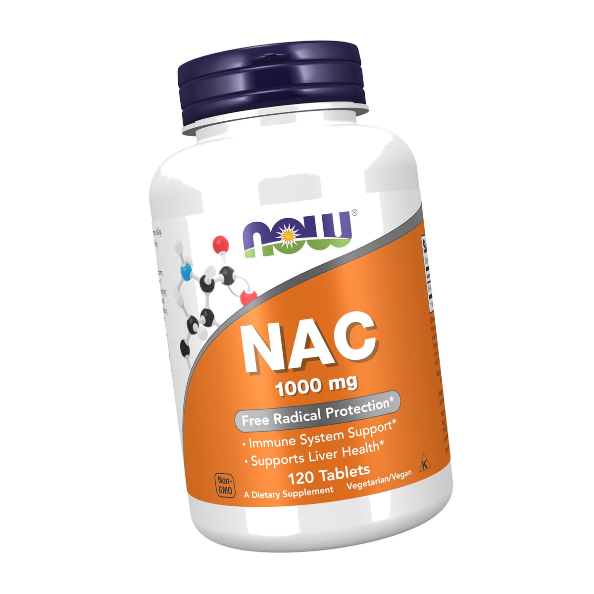 NOW Supplements, NAC 1,000 mg, Free Radical Protection*, 120 Tablets