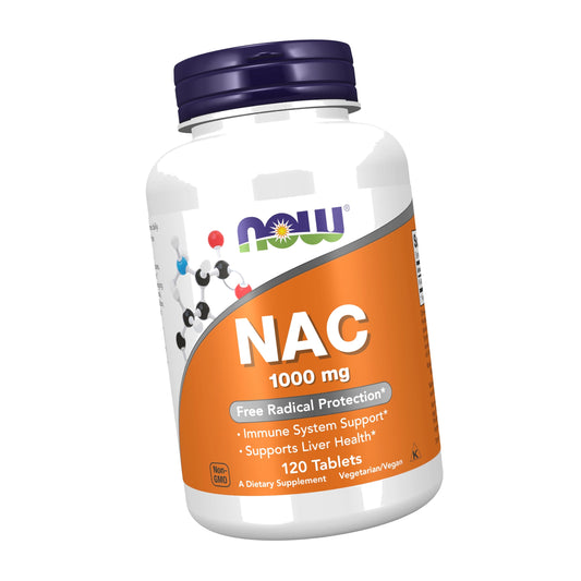 NOW Supplements, NAC 1,000 mg, Free Radical Protection*, 120 Tablets