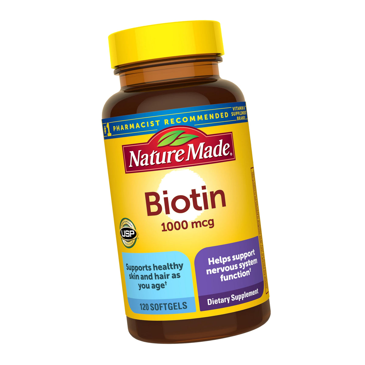 Nature Made Biotin 1000 mcg Softgels, 120 Softgels