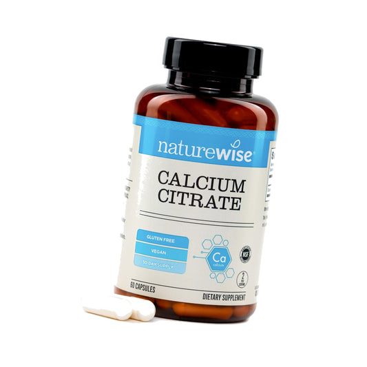 NatureWise Calcium Citrate 300mg Capsules - Supplement for Bone Health - Easy to Digest & Well-Absorb - Vegan, Non-GMO, Gluten-Free - 60 Capsules[30-Day Supply]