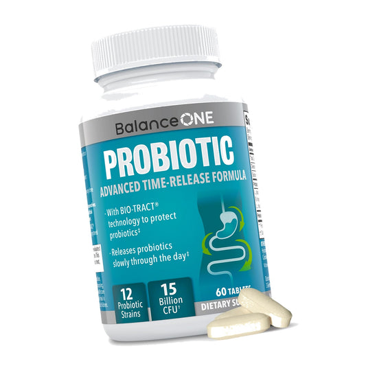 Balance ONE Probiotic for Women & Men, 15 Billion CFU, 12 Strains, 60 Count